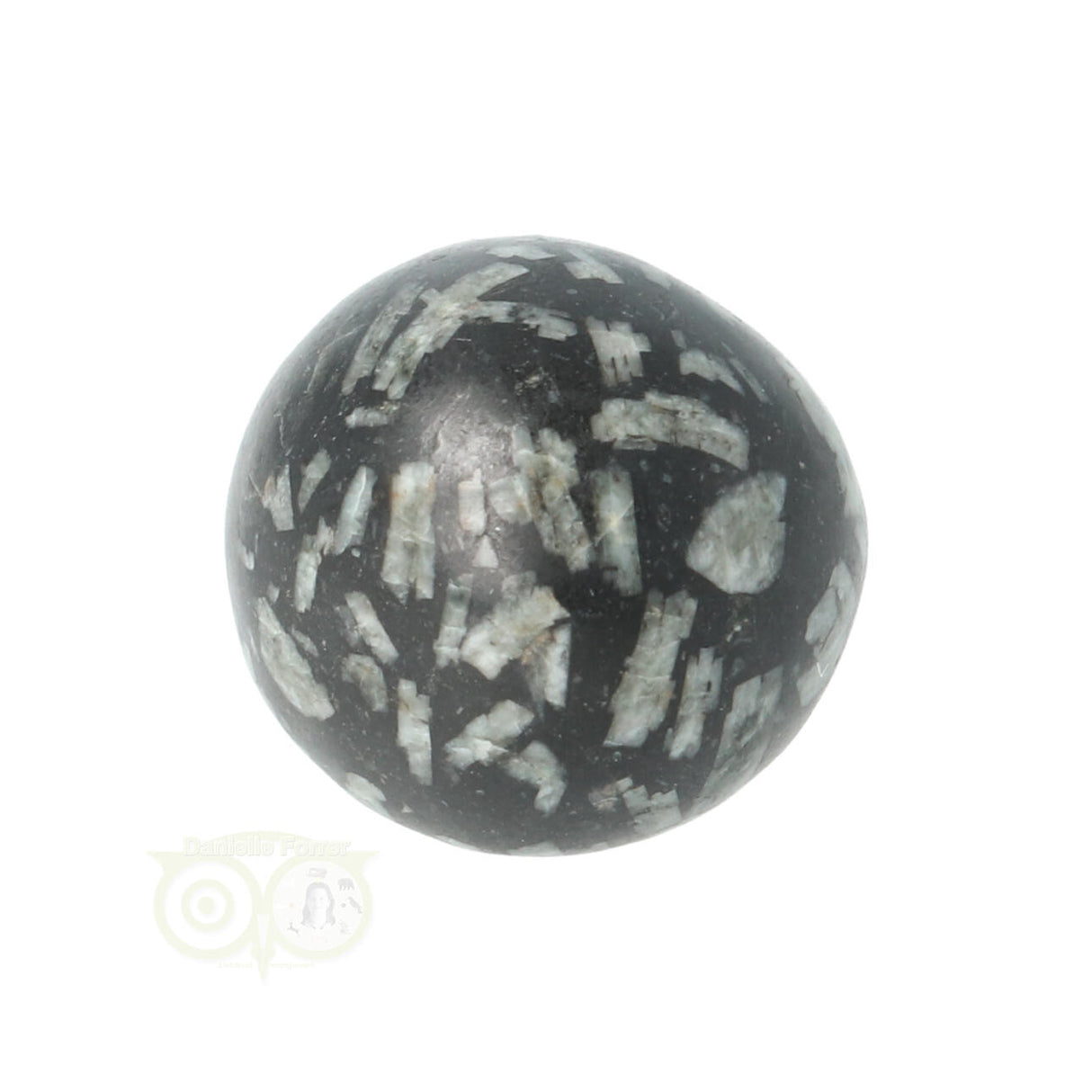 Chrysanthemenförmiger, abgerundeter Trommelstein Nr. 15