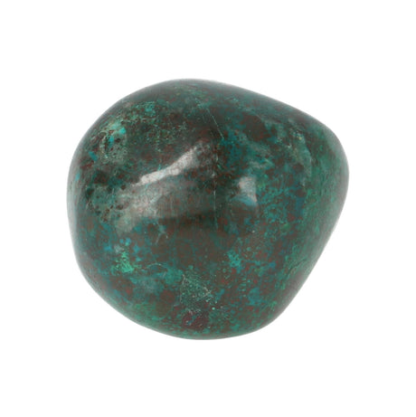Edelstenen knuffelsteen chrysocolla – gepolijste handsteen met natuurlijke tekening
