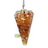 Orgon Pendel Citrien - facet geslepen