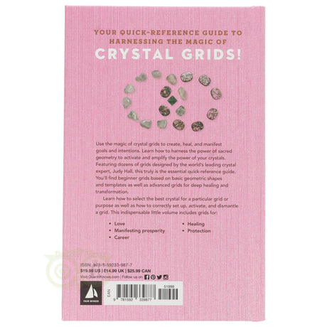 Crystal Grids Handbook - Judy Hall - achterkant boek hardback Engels – Webshop Danielle Forrer