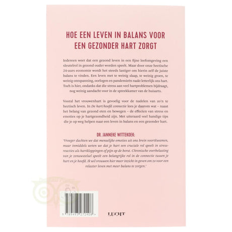De hart/hoofd-connectie - Dr. Janneke Wittekoek - achterkant boek paperback – Webshop Danielle Forrer
