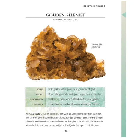 Binnenpagina De Kristallengids Deel 3 met gedetailleerde steenbeschrijving en foto – Webshop Danielle Forrer