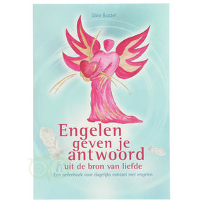 Engelen geven je antwoord Silke Bader voorkant – oefenboek contact engelen intuïtie 88 pagina's kleurrijke illustraties – Webshop Danielle Forrer