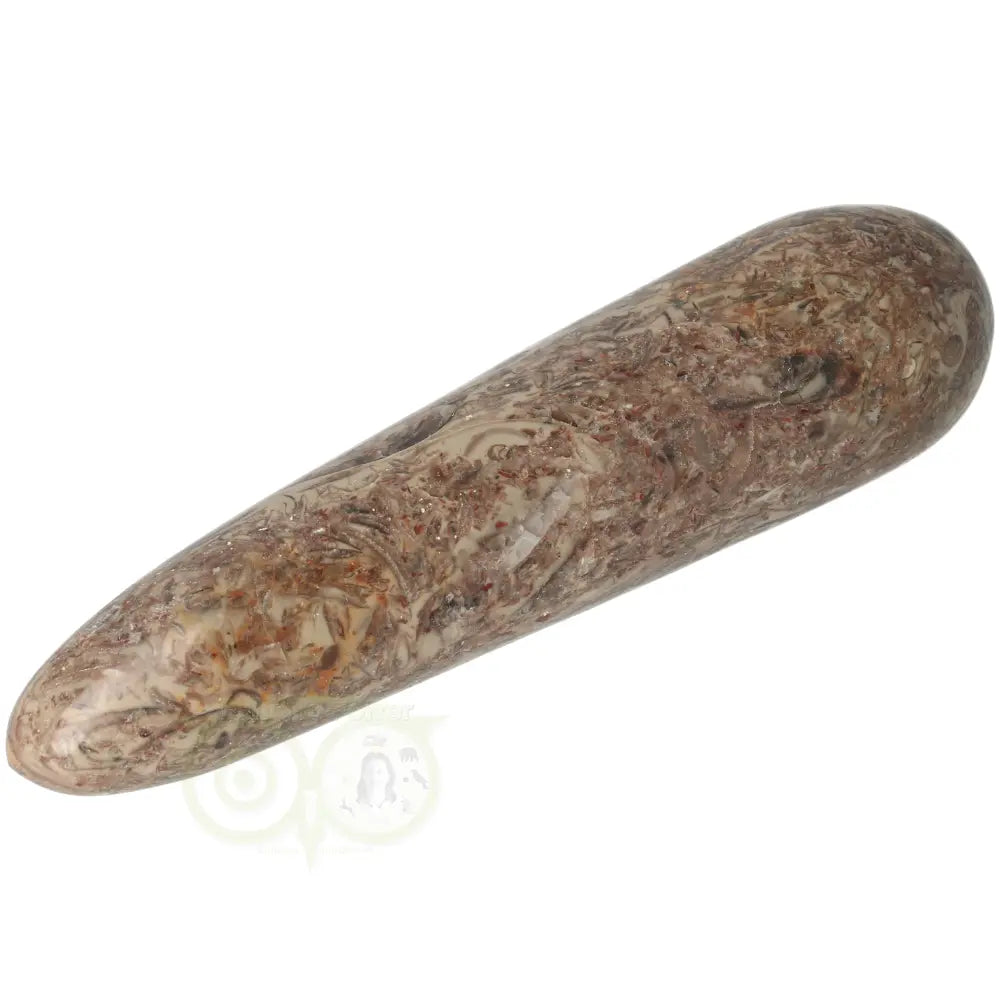 Fossielen schelpen Jaspis massagestick Nr 4