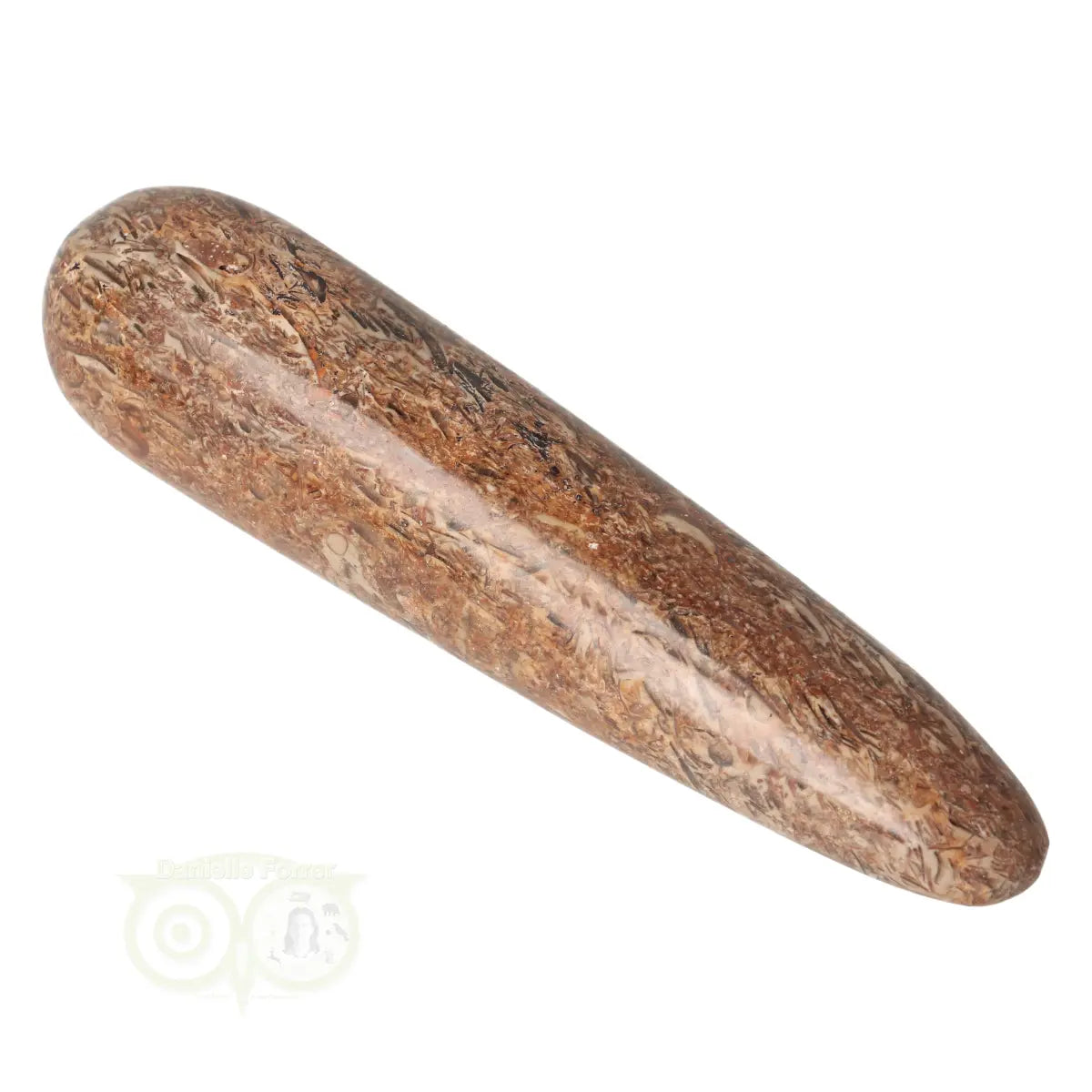 Fossielen schelpen Jaspis massagestick Nr 9