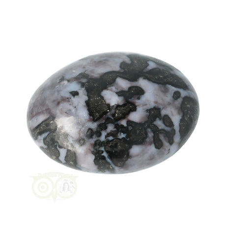Gepolijste Gabbro Merliniet handsteen van 108,5 gram