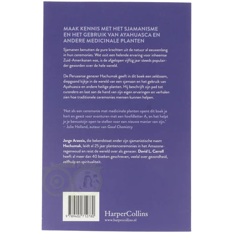 Geheimen van een sjamaan - Jorge Hachumak - achterkant boek paperback – Webshop Danielle Forrer