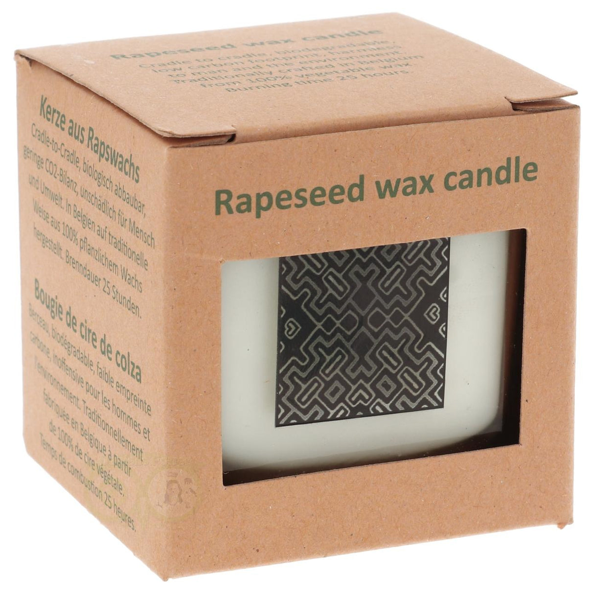 Geurkaars Koolzaadwas Eco 'Palo Santo' in glas 