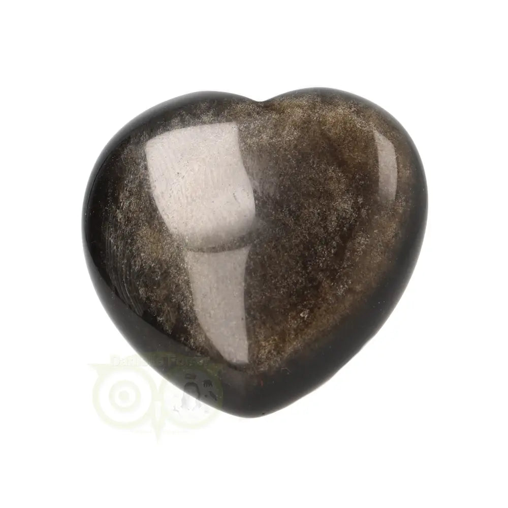Goud Obsidiaan hart Nr 14 -  4 cm