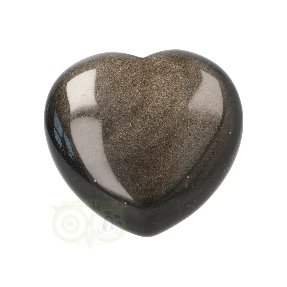 Goud Obsidiaan hart Nr 6 -  4 cm