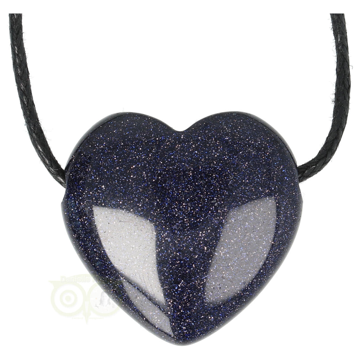 Goldstone - Blue heart pendant ± 3 cm No. 10