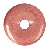 Goudsteen - Bruine Donut hanger Nr 11 - Ø 5 cm