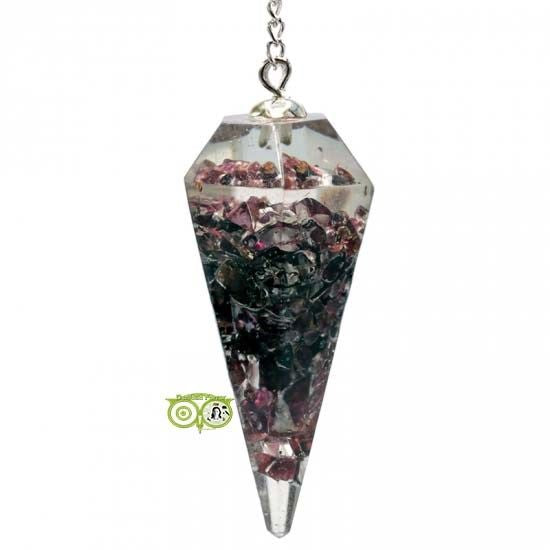 Orgon-Pendel-Granat – Facettenschliff