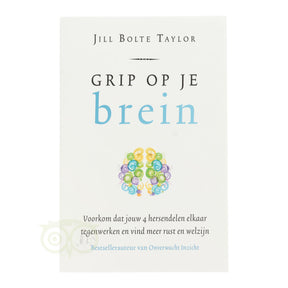 Grip op je brein Jill Bolte Taylor voorkant – boek neurowetenschappen breinpersoonlijkheden zelfkennis rust 318 pagina's – Webshop Danielle Forrer