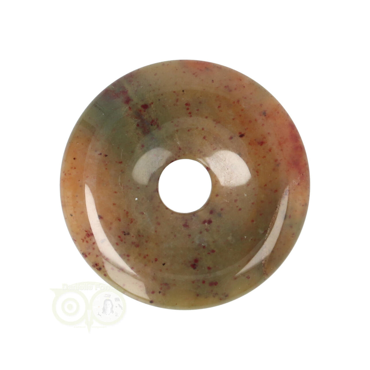 Heliotrop-Donut-Anhänger Nr. 18 - Ø 3 cm