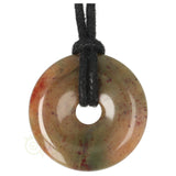 Heliotrop-Donut-Anhänger Nr. 18 - Ø 3 cm