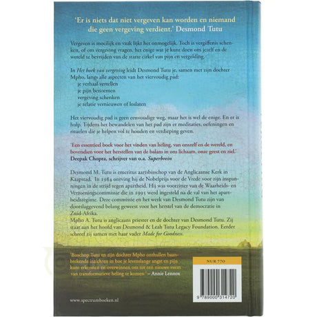 Het boek van Vergeving - Desmond Tutu - achterkant boek hardcover – Webshop Danielle Forrer
