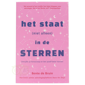 Het staat niet alleen in de sterren Bente De Bruin voorkant – boek astrologie horoscoop planeten huizen 269 pagina's – Webshop Danielle Forrer