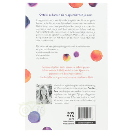 Hoogsensitiviteit als kracht Carolina Bont achterkant – life-coach intuïtietrainer bewustzijn veerkracht balans – Webshop Danielle Forrer