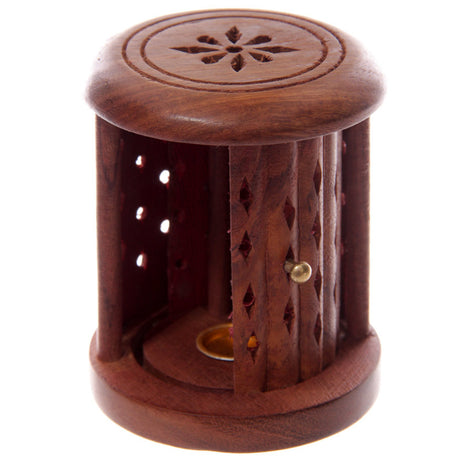 Sheesham Wooden Barrel for Incense Cones