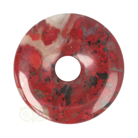 Jaspis Breccie donut hanger (Pi-stone) nr. 12 - Ø 4 cm | Edelsteen sieraad