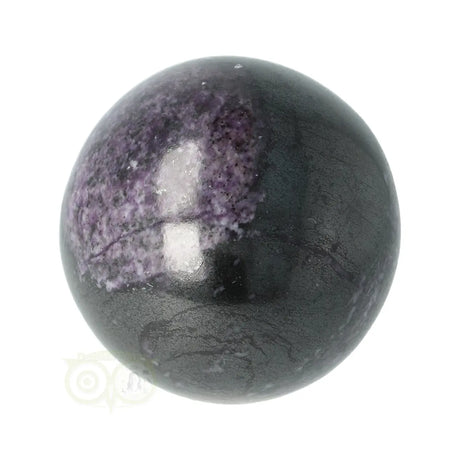 Kammereriet bol 266 gram nr. 4 paarse glans witte aders – bovenaanzicht – Webshop Danielle Forrer
