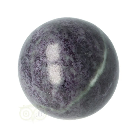 Kammereriet bol 217 gram nr. 5 paarse glans witte aders – bovenaanzicht – Webshop Danielle Forrer
