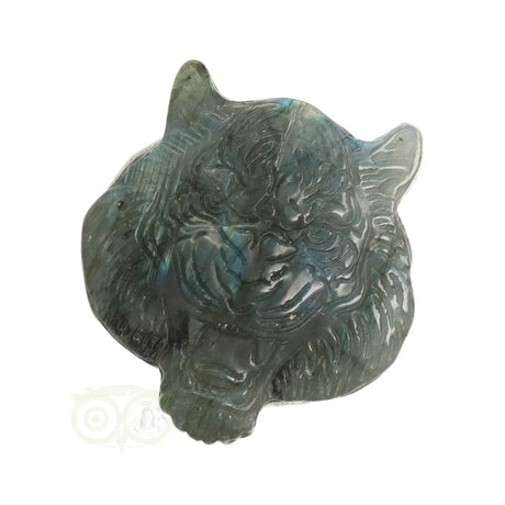 Labradoriet carving tijger nr 14 – edelsteen 32 gram met blauw lichtspel
