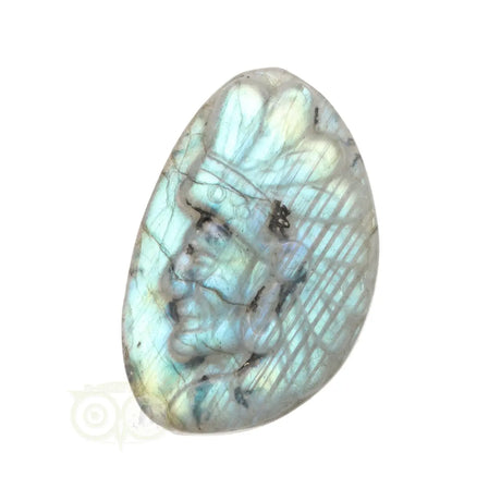 Labradoriet carving indiaan nr 4 – edelsteen 20 gram met blauw lichtspel