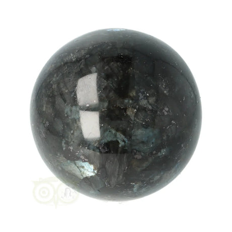 Larvikiet bol Ø 5,13 cm nr. 8 zwart met blauw oog – close-up – Webshop Danielle Forrer