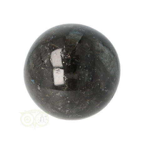 Larvikiet bol nr. 9 aardingssteen zwart iridescent – meditatie – Webshop Danielle Forrer
