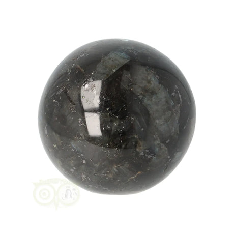 Larvikiet bol nr. 9 Ø 4,83 cm diepzwart blauwe glans – onderaanzicht – Webshop Danielle Forrer
