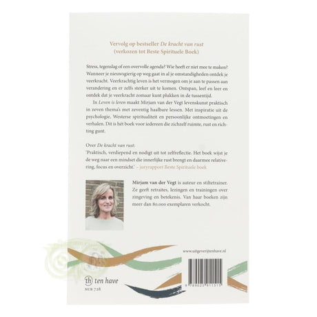 Leven is leren - Mirjam van der Vegt - achterkant boek paperback – Webshop Danielle Forrer