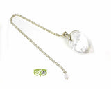 Lotus pendulum with rock crystal point