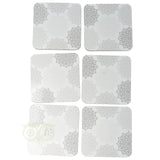 Mandala onderzetters Grijs set van 6