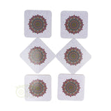 Mandala onderzetters paars set van 6