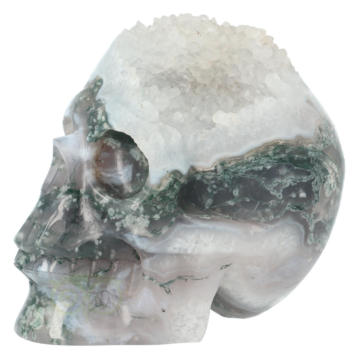 Mosagaat geode schedel 1.4 kg
