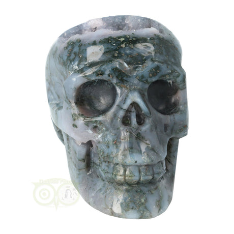 mosagaat crystal skull met natuurlijke patronen en structuur