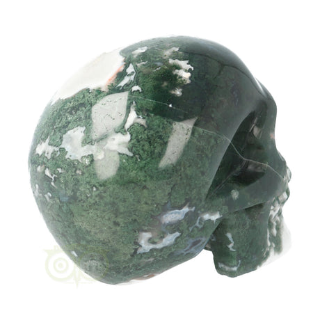 Moss agate skull 1029 grams