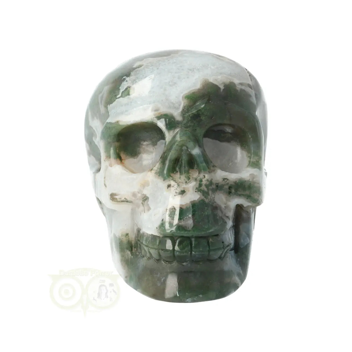 Mosagaat - Bergkristal geode schedel 982 gram