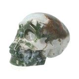 Mosagaat - Bergkristal geode schedel 982 gram