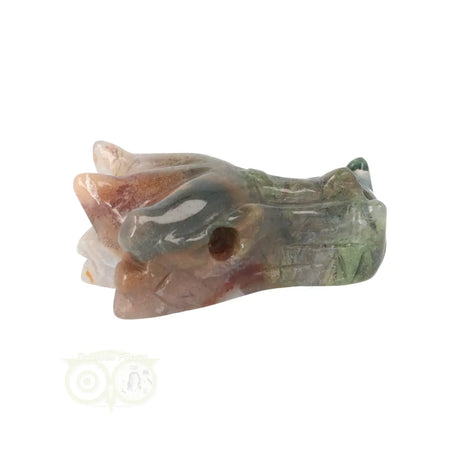 Moss agate dragon skull 55 grams