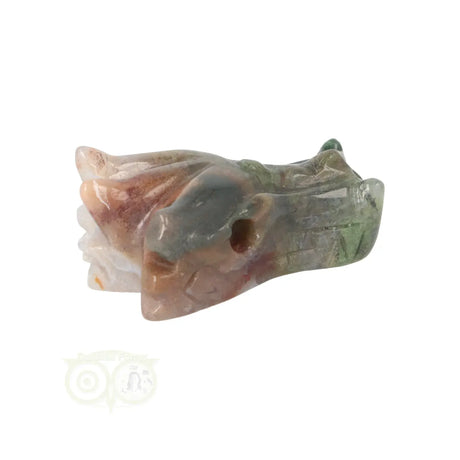 Moss agate dragon skull 55 grams