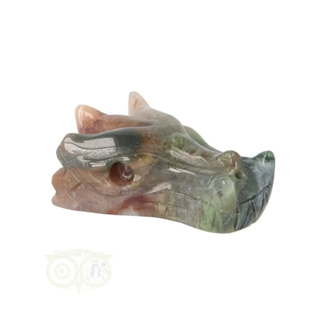 Moss agate dragon skull 55 grams