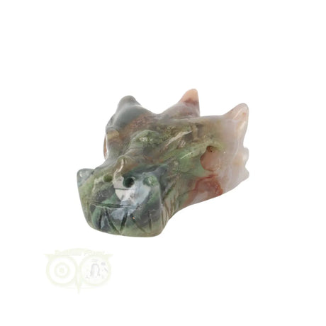 Moss agate dragon skull 55 grams