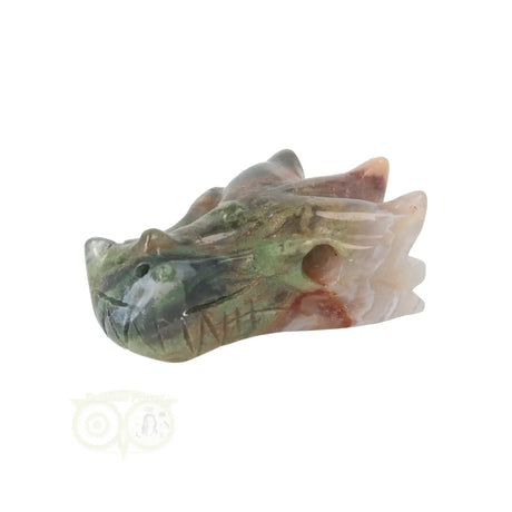 Moss agate dragon skull 55 grams