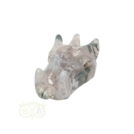 Moss agate dragon skull 70 grams