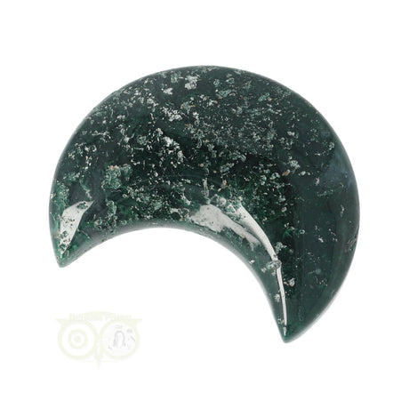 Moss agate half moon No. 16