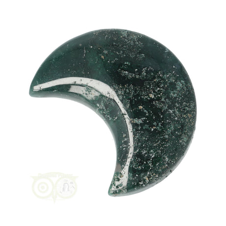 Moss agate half moon No. 16