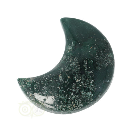 Moss agate half moon No. 16